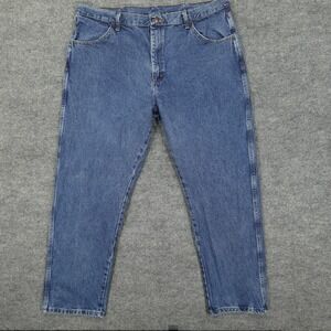 Rustler Jeans Mens 40x30 Blue Straight Leg Denim Medium Wash 5 Pocket Classic